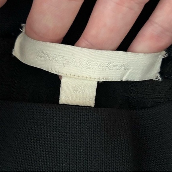 Jonathan Simkhai Pointelle Scallop Black Knew Length Skirt SIZE XS - Picture 4 of 6